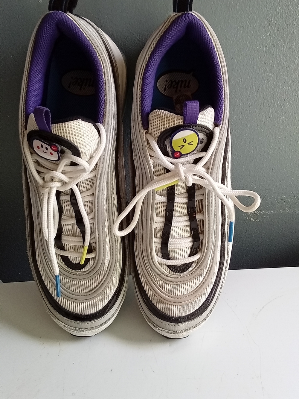 Nike Air Max 97 Have A Nike Day White Black Purple BQ9130-001 Mens 10.5